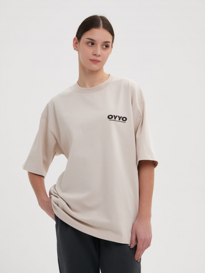 Футболка OYYO 2K25 бежевая S
