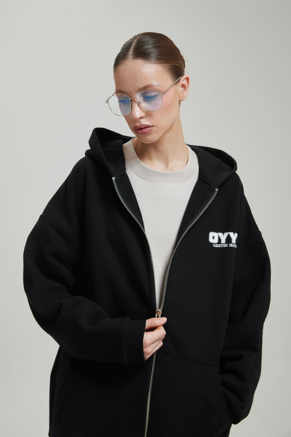 Зип худи OYYO QUADRO черный (M)