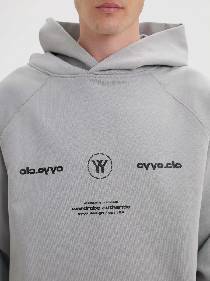 Худи OYYO LOCATION серый (L)